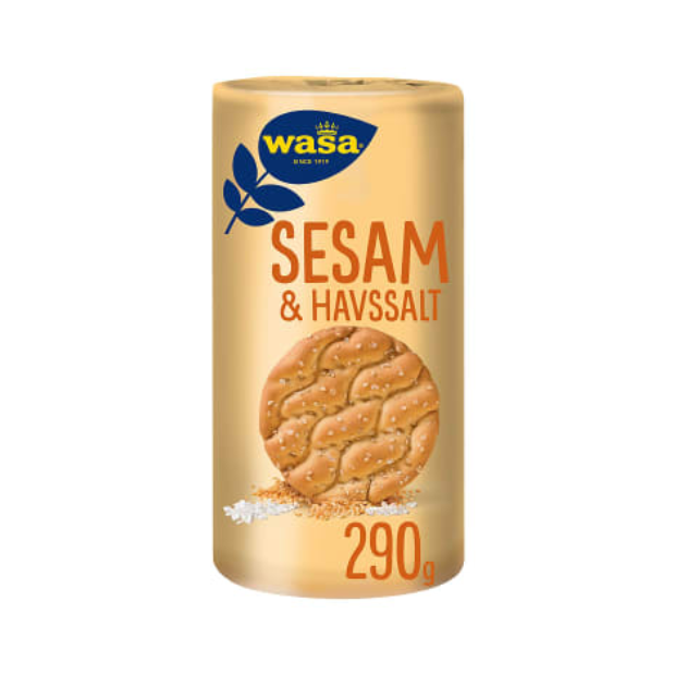 Crispbread Round (Knekkebrød Runda) Sesame & Sea Salt 290g Wasa | Crisp Bread | All season, Snacks | Wasa